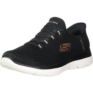 Skechers Women's Hands Free Slip-ins Summits Classy Night (8, Black Rose Gold)