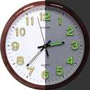 Glow in The Dark 3D Numerals Wall Clock，12 Inch Retro Silent Non-Ticking Battery Operated Easy to Read Vintage Analog Clocks for Living Room Kitchen Office Bedroom Decor