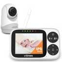VTimes Baby Monitor with Camera 2 Pack and Audio, 3.2" IPS Screen Video Baby Monitor No WiFi Night Vision, Portable Baby Camera VOX Mode Pan-Tilt-Zoom Alarm and 1000ft Range, Ideal for Baby/Elderly/Pet
