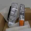 for 99-02 Chevy Silverado 1500 2500;for 01-02 Silverado 1500HD/2500HD/3500HD etc Headlights+Bumper Parking Turn Signal Marker Light 4PCS