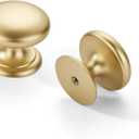 khtumeware 4 Pack 1-1/2 inch Bifold Closet Door Knobs Brushed Gold Cabinet Knobs Made of Zinc Alloy Suitable for Kitchen Cabinets/Bathroom Cabinets/Bedroom Furniture Includes Installation Screws