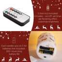 Christmas Flameless Pillar Candles with Remote, Red Buffalo Plaid Reindeer Holiday Decor, Xmas LED Candles Set of 3 (Reindeer Snowflakes Tree)