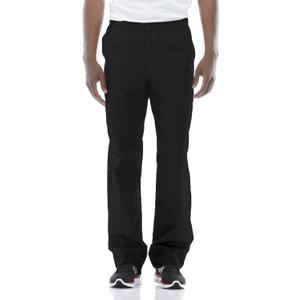 Dickies Men's Pull-On Pant with 7 Pockets Elastic Waistband with Button Closure 81006 (Large, Black)