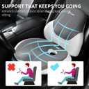 FLORICH Seat Cushion and Lumbar Support Pillow for Office Chair Car Neck Headrest Pillow Memory Foam Seat Pads Pressure Relief Back Cushion and Carseat Pads(3 piece, Grey)