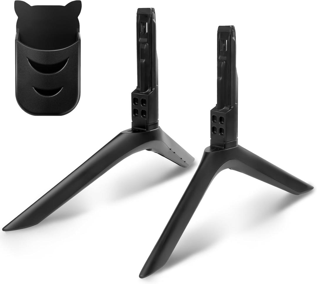 Yaotieci TV Legs for Samsung Stand TV Legs, Only for UN65TU8000F, UN65TU8200F, UA65TU7000K, UN65TU7000F, UN65TU8000, BN96-50863A, BN96-50868A, BN63-18577A, BN63-18573A with Remote Control Holder