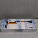 EcoNour 27" Car Snow Brush and Ice Scrapers for Car Windshield (2 Pack) | Scratch Free Bristle Head Snow Brush & Tough Window Snow Scraper with Aluminium Body | Snow Removal Winter Car Accessories (Blue & Orange)