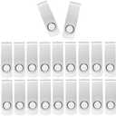 Flash Drive Bulk 4GB USB 20 Pack FEWINA USB2.0 USB Drives Pack Thumb Drive Bulk Swivel Memory Stick Zip Drive for Storage and Backup White 20PCS 4GB