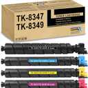 TK8347 TK-8347 TK8349 TK-8349 Toner Cartridge High Capacity 4Pack Compatible TK8347K TK-8347K TK-8347C TK-8347M TK-8347Y Replacement for Kyocera TASKalfa 2552ci 2553ci Copystar CS-2552ci CS-2553ci