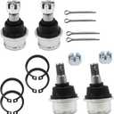 Ball Joint Kit Compatible with Rancher 350/420/400, Foreman 450/500, Rubicon 500, Rincon 650/680, Pioneer 500-1000  Replaces OEM 51375-HP5-601 & 51355-HN0-A01  Upper/Lower ATV Ball Joints