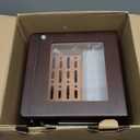 XIFEI Cigar Humidor Cabinet, Glass Top & Adjustable LED Lighting, Digital Hygrometer, 2 Humidifiers, Cigar Tube, Desktop Cedar Wood Humidor with Accessory Drawer for 80-100 Cigars, Ideal Men's Gift (Dark Brown)