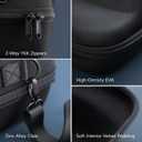 Hard Hat Travel Case  Storage for Baseball Caps with Carrying Handle and Adjustable Shoulder Strap, Hat Organizer Protects up to 6 Hats, for Travel and Home Storage (Black)