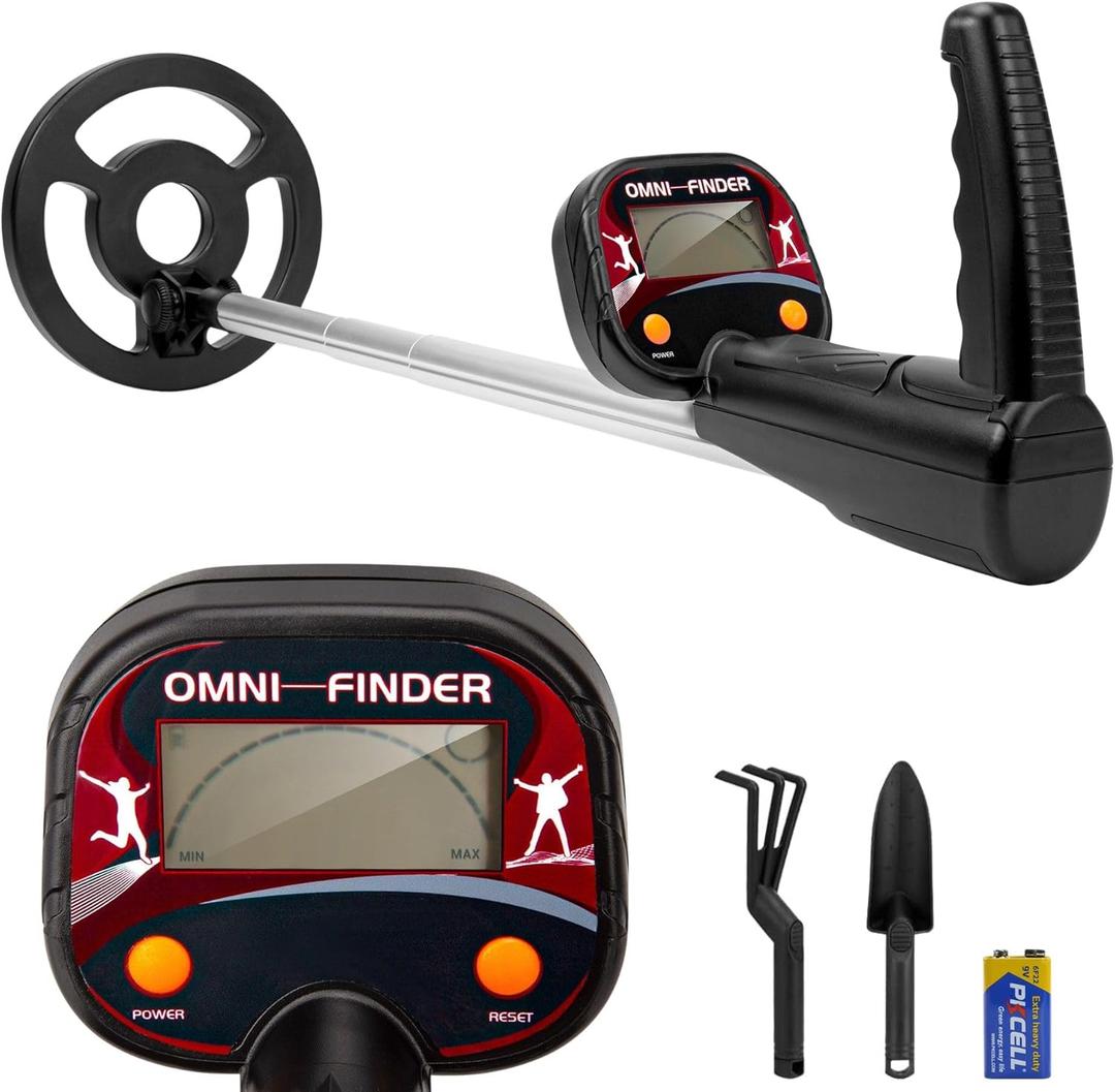 GDDREAM Metal Detector, Adjustable 17"-32" Metal Detector for Kids with LCD Display, Lightweight Kids Metal Detector Kit with 6" IP68 Waterproof Search Coil, Gift for Boys & Girls