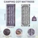 Thick Camping Sleeping Pad, Fluff Camping Cot Pads for Adult, Soft Sleeping Mat, Non-Slip Camping Cot Mattress Topper 75"x28" for Camp Cot/Rv Bunk/Narrow Twin Beds