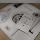 STERREN 42 Inch Retractable Ceiling Fans with Lights,Modern Bladeless LED Ceiling Fan Lights with Remote Control, Smart White Bedroom Ceiling Fan with Light