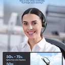 Angteela Wireless Bluetooth 5.3 Headset with Noise Cancelling Mic, Dedicated Mute Button, Multipoint Pairing & Charging Base