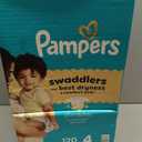 Pampers Swaddlers Diapers, Size 4 (15-34 lbs), 120 Count, Absorbent, Keeps Baby Dry and Comfortable, Skin Safe Disposable Baby Diaper