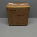 TIPGO Slim Bathroom Trash Can with Lid Soft Close, Step Pedal, 6 Liter / 1.6 Gallon Stainless Steel Trash Bin, Small Garbage Cans for Bedroom, Office, Kitchen (Matte Black)