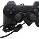 NEXiLUX PS2 Controller Compatible with Sony Playstation 2 & Ps1 / Psone, Black