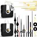 2Pcs Quartz Clock Mechanism Kit, Wall Clock Mechanisms Mattery Powered Replacement, Clock Movement Parts Motor Replacement DIY Repair Parts with 5 Set Hands (No Battery)