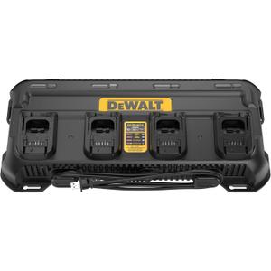 DEWALT Battery Charger 12V MAX, 20V MAX, FLEXVOLT 20V/60V MAX, 4 Amp, Fast Charger, Multiport Simultaneous Charging Station (DCB1404)