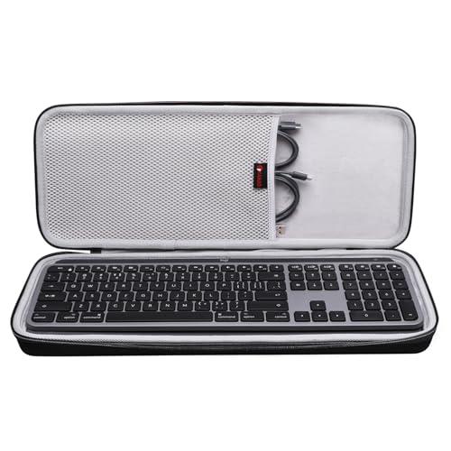 XANAD Hard Case for Logitech MX Keys/MX Keys Advanced MIC Wireless Illuminated Keyboard(Gray)-Inside: 17.2"x6.2"x1.2"