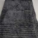 Fleece Throw Blanket for Couch Grey 230" x 260"