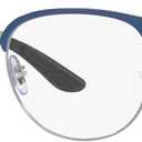 Ray-Ban Women's Rx8422 Square Prescription Eyewear Frames (Blue on Gunmetal/Demo Lens)