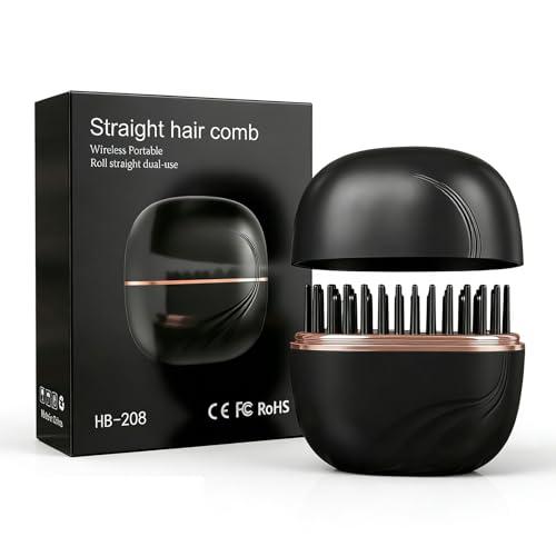 Mini Hair Straightener,USB Charge Hair Straightener Travel,3-Speed Temperature Control,Mini Portable Straightener for Women,Girls Home & Travel (Black)