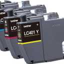 Brother Genuine LC401 Standard Yield 3-Pack Ink Cartridges Includes 1 Cartridge Each of Cyan, Magenta and Yellow , 3 Count (Pack of 1)