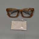 Bifocal Reading Glasses for Women Oversized Square Frame Clear Top Bifocal Readers for Women Blue Light Blocking Computer Readers with Spring Hinges (Champagne, 2.5)