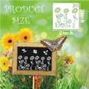 2 x 100Pcs Small Stencils for Rock Painting Reusable Small Flower Stencils for Crafts on Wood 2 Inch Nature Spring Flower Stencil Floral templates for Paint on Craft Fabric Card Walls Decor(Floral100)