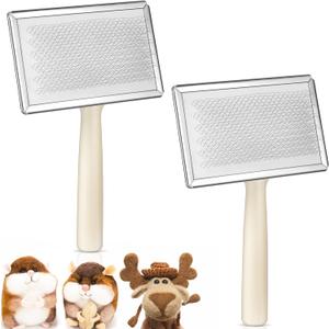 Tessco for you 2 Pcs Wool Carders, Hand Carders for Wool Needle Felting Brush Needle Felting Carding Brushes Tools for Craft Felt Project(Gray,Large,Classic Style)