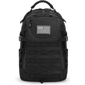 25L Tactical Backpack for Men: Military MOLLE Assault Rucksack 900D with Laptop Compartment EDC Daypack Used for Hiking,Work,Sports,School,Travel