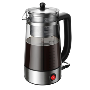 Percolator Coffee Pot Electric Coffee Maker, Brews 2–10 Cups, Auto Keep Warm, Stainless Steel Basket, Borosilicate Glass, Easy-Pour Spout, Cool-Touch Handle