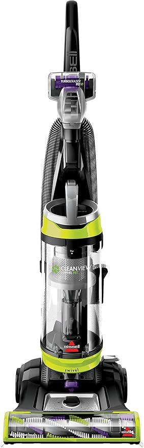 Bissell CleanView Swivel Pet Upright Vacuum, Swivel Steering for Maneuverability, Triple Action Brush Roll for Pet Hair, Large Capacity Dirt Tank & Scatter-Free Tech, 2252 | Swivel Steering For Maneuverability; Triple Action Brush Roll; Large Capacity Dirt Tank; Pet Hair Pickup