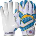 Franklin Sports Youth NFL Football Receiver Gloves - Kids Football Gloves Pair - NFL Team Logos and Silicone Palm (Youth Medium/Large)