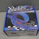 15 Ft Flexible Race Track for Kids, DIY Car Track Set with 2 Toy Cars & 3 Suction Cup Ramps, Easter Basket Stuffers for Teens & Boys Girls, Creative Easter Gifts for Kids, Blue & Red