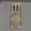 Gold Taper Candle Holder Set of 6, Brass Gold Tall Candlestick Holders, Metal Vintage Candle Stickers Long Holder Set, Pillar Decorative Candle Holder Fits 3/4 Inch Candle