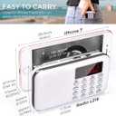 PRUNUS Mini Portable Radio AM FM Pocket Radio with MP3, LED Flashlight, Digital Radios Speaker Support Micro SD/TF Card/USB, Auto Scan Save, 1200mAh Rechargeable Battery Operated[Latest Version]