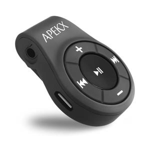 APEKX Clip Bluetooth Audio Adapter for Headphones, Headset, Speaker, Wireless Receiver with MIC for Hands-Released Call and Music