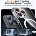 CANSHN Magnetic & Camera Control Compatible with iPhone 16 Pro Case, [Full Camera Protection] [Compatible with Magsafe] Non-Yellowing Protective Shockproof Bumper Phone Cover 6.3 Inch - Clear