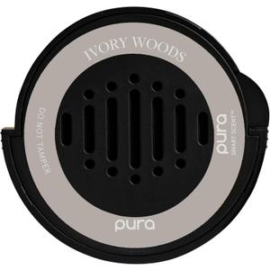 Pura Car Scent Refill - Fragrance for Pura Car Diffuser - Clean & Safe Luxury Diffuser Scent - Long-Lasting Fragrance for 30 Days of Aroma - Must-Have for Car - Ivory Woods