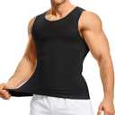 Nebility Compression Shirts for Men Slimming Undershirt - Mens Shapewear Compression Tank Top Under Shirts Body Shaper Black (M)