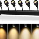 Pinspot Light Bar,6PC LED Pinspot Stage Lights Disco Ball Manual Zoom(15-60 Degree) 3200K Dimmable Warm White DMX Sound Activated Lights for Party Activities Live Show Concert Church Wedding