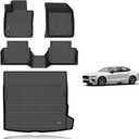 KELCSEECS Floor Mats & Cargo Liner Custom for 2019-2025 Volvo S60(Not for Recharge) All Weather Protection TPE Floor Liners Front& Rear Row Full Set Volvo S60 Accessories Black