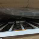 BABELIO 36 Inch Extra Tall Baby Gate with Cat Door, 29-40" Metal Dog Gate, Cat Gate for Stairs, Doorways, Auto Close Safety Gate with Pet Door, Easy Walk Thru, White