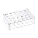 uxcell Test Tube Rack Holder Lab Stand Acrylic 24-Well Clear for 12mm 13mm 14mm OD