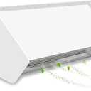 Wall Vent Cap for Microwave & Range Exhaust Vent Hood, 3-1/4" x 10" Exhaust Vent, White, for Kitchen Bathroom RV Exterior Duct Ventilation