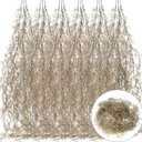 Giegxin Spanish Moss 41'' Fake Hanging Succulents Faux Moss Artificial Succulent Plants Vines Hanging Plants Swamp Decoration Potted Artificial Garland(Brown,12 Pack)