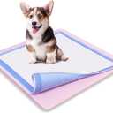 Skywin TidyFriend Dog Pee Pad Holder Tray - Fits Up to 24 x 24 Pee Pad Holder for Dogs - Stable Grip, Raised Edges, Quick-Wipe Silicone Surface Dog Pad Holder for Indoor Flooring Protection (Rose) (1 Pack)